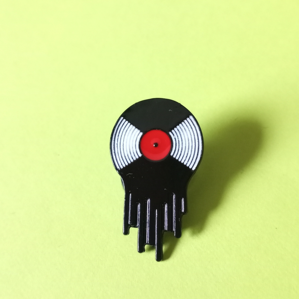 3/$20 Record Enamel Pin LP Record Player Brooche Music Rock Emo Goth Punk